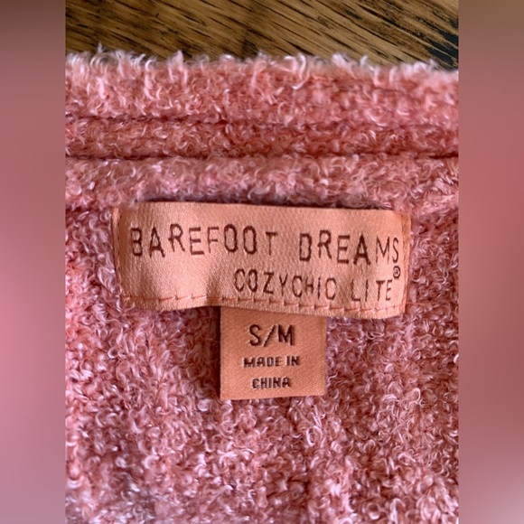 BAREFOOT DREAMS cozy chic ultra lite cardigan coral shrug spring s/m - Picture 6 of 8
